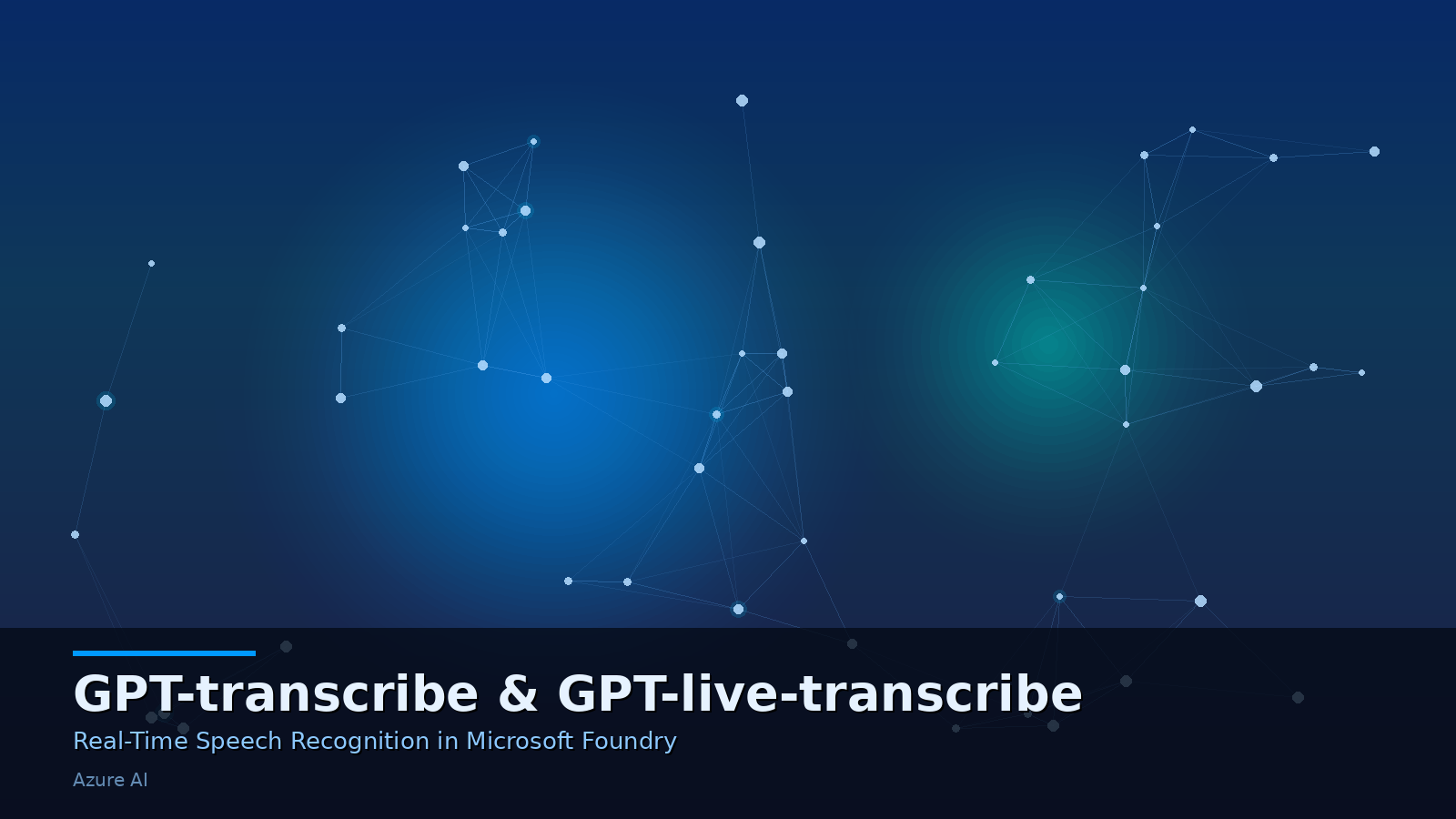 GPT-transcribe and GPT-live-transcribe: High-Accuracy Speech Recognition for Production Voice Agents in Microsoft Foundry