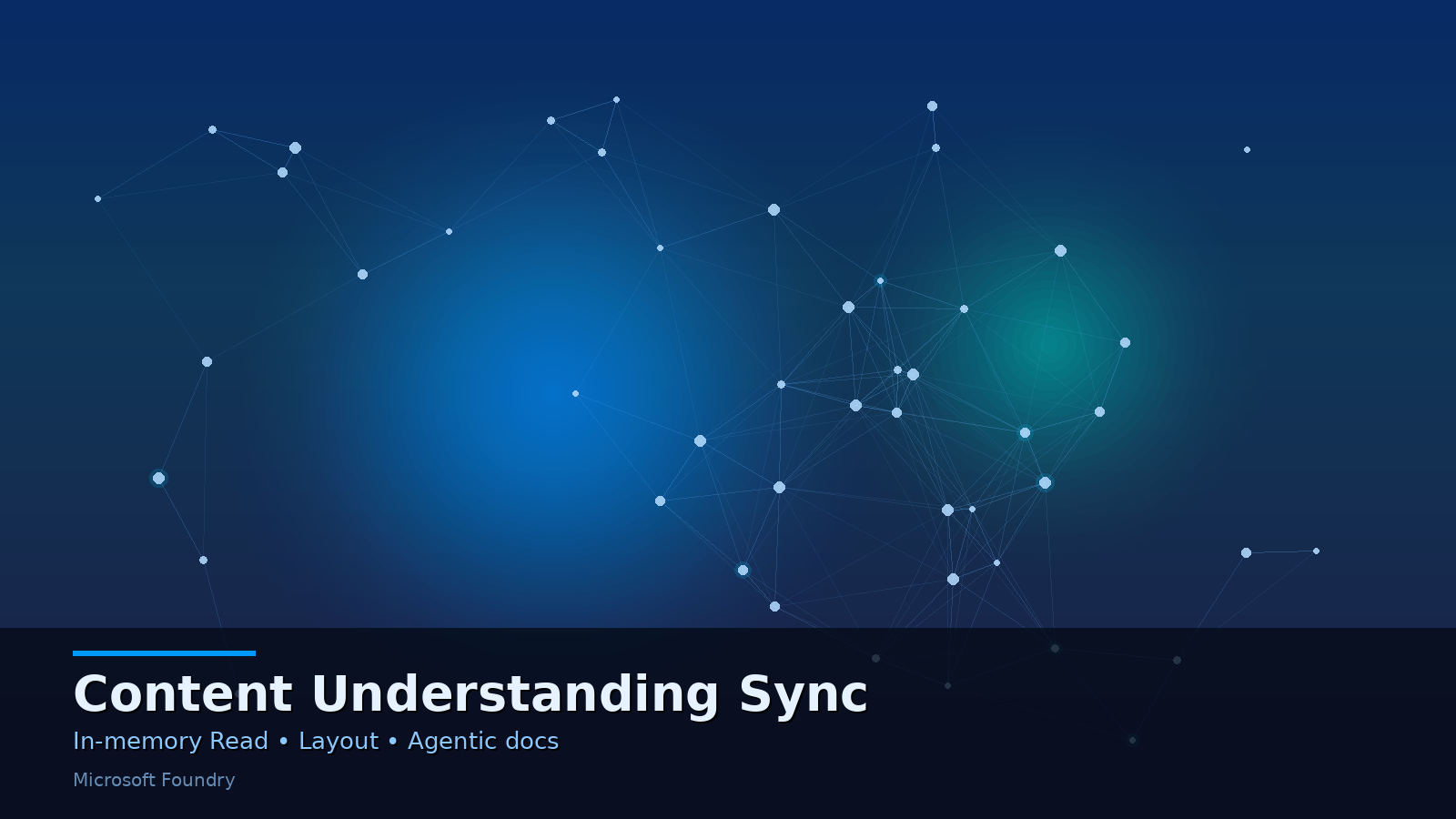 Synchronous Content Understanding for Foundry Agents: In-Memory Read, Layout, and Agentic Documents