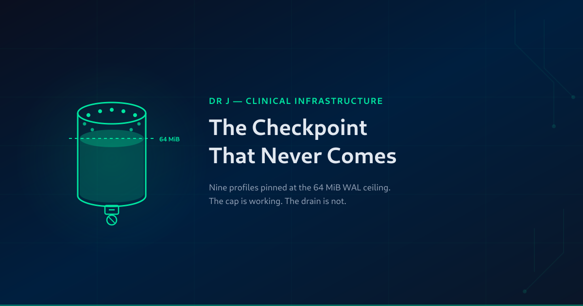 The Checkpoint That Never Comes