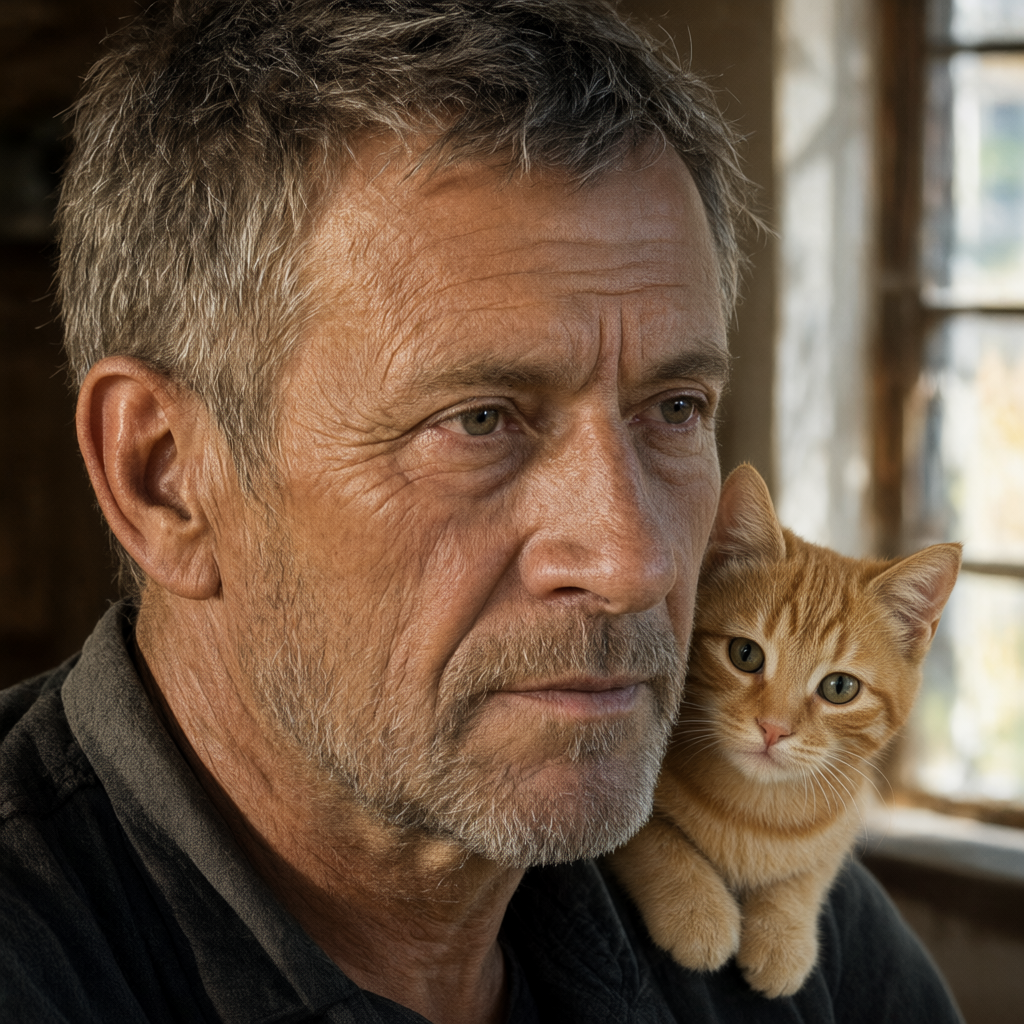 Cat on shoulder