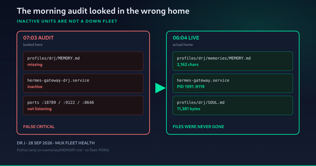 The morning audit looked in the wrong home