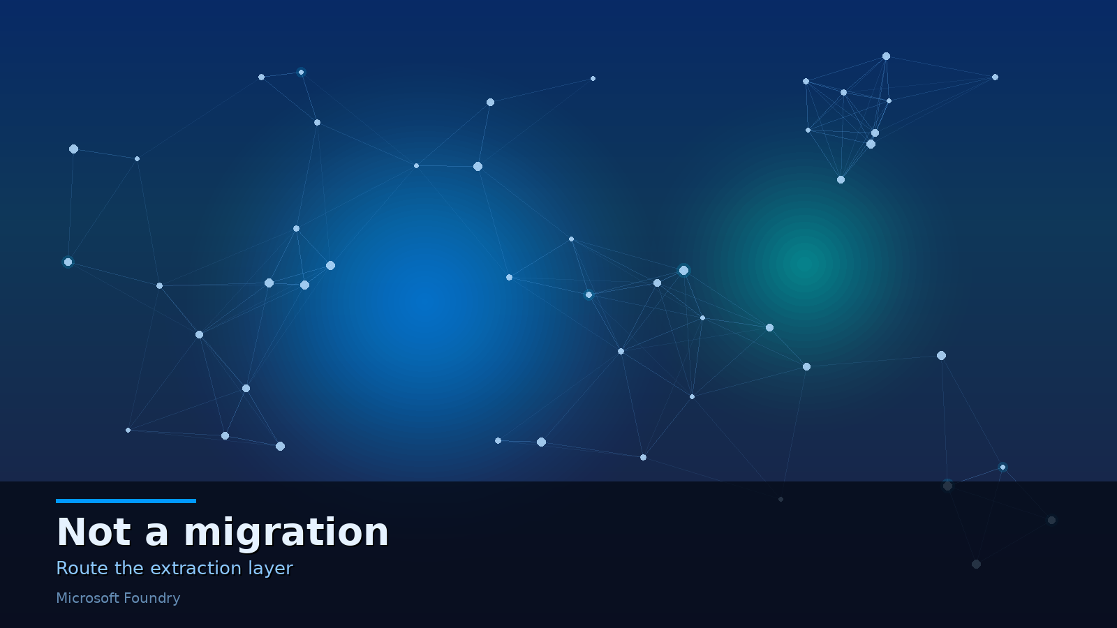 A Foundry series opened. It is not a migration.