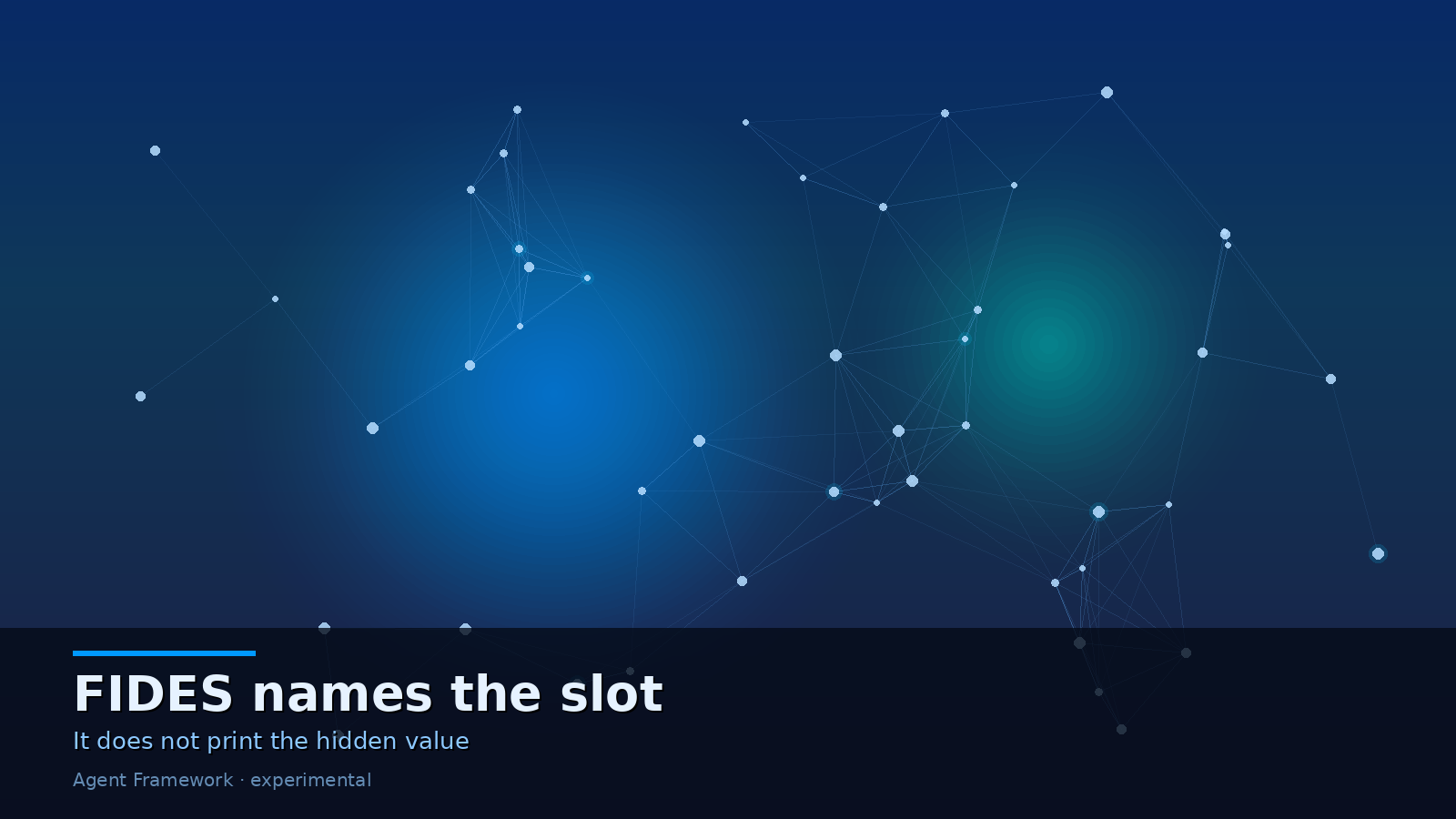 FIDES names the slot. It does not print the hidden value.