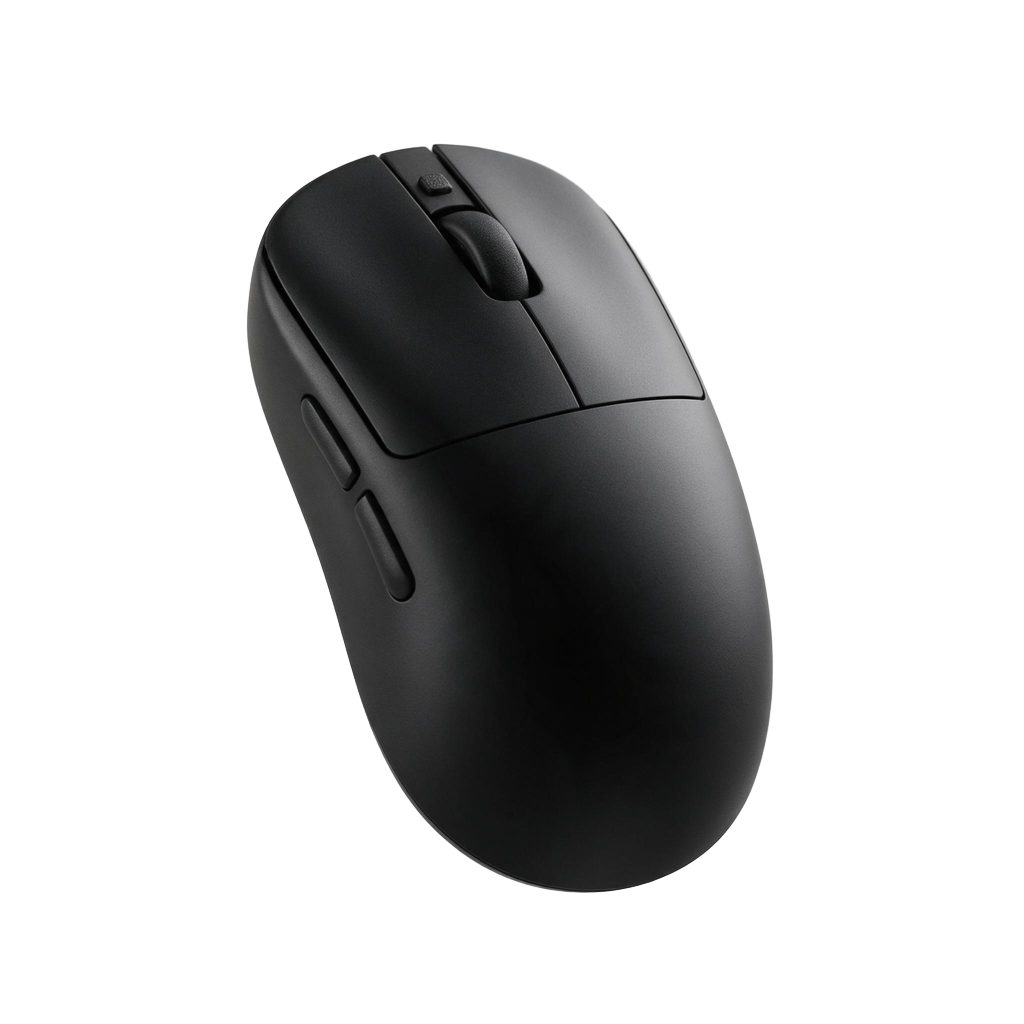 Black mouse, page copy composited on white