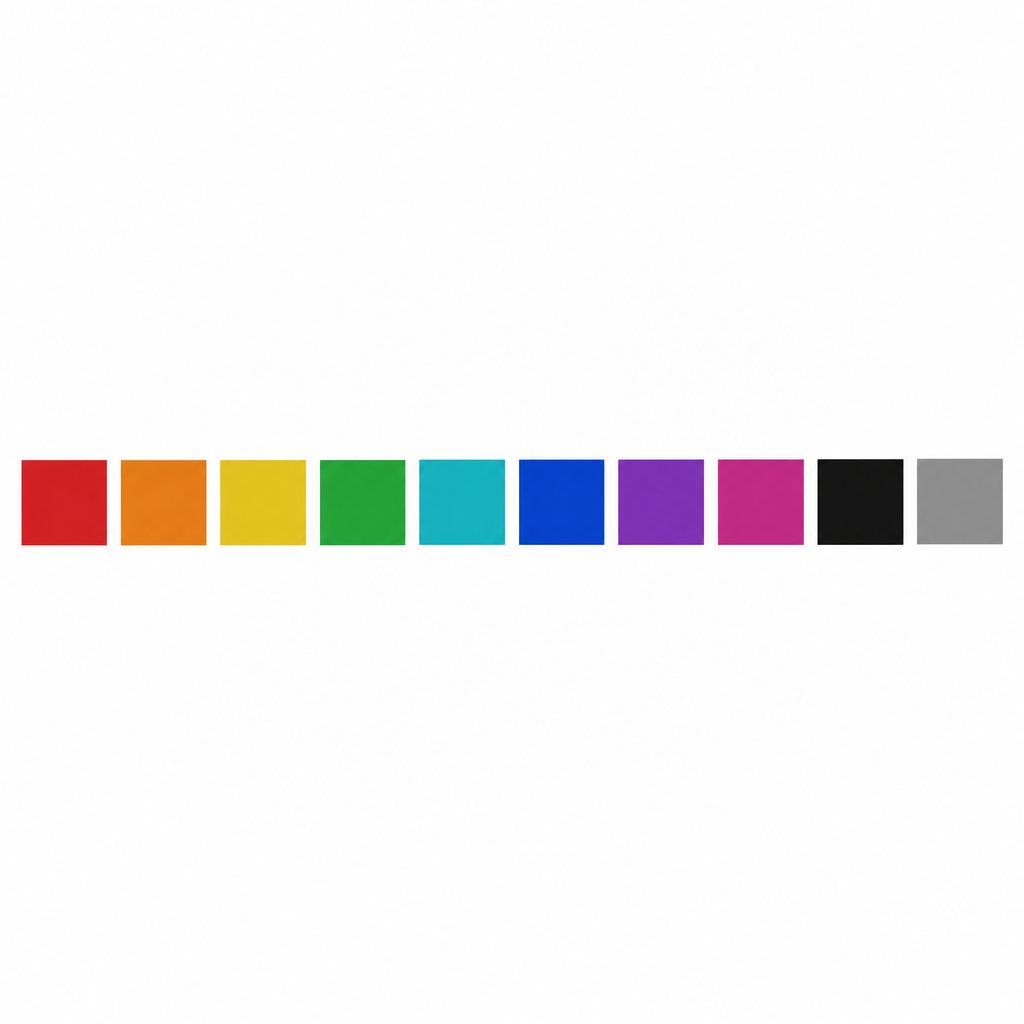 Ten color squares in the reference order