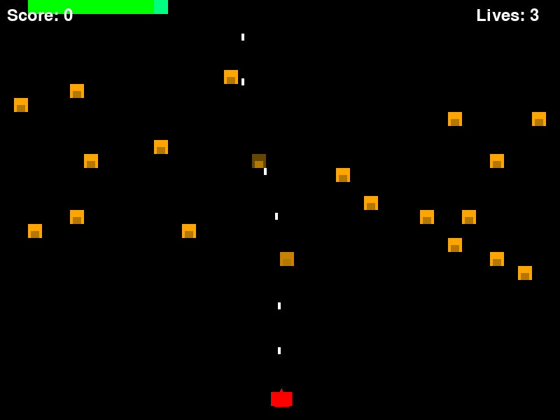 Centipede mid-gameplay with bullets